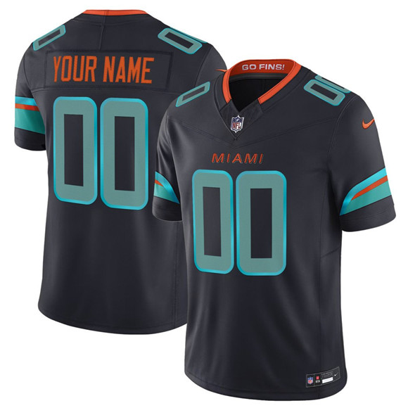 Miami Dolphins Custom Black 2025 F.U.S.E. “Rivalries” Vapor Limited Stitched Jersey - Zenithce