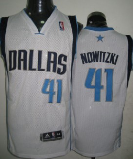Dallas Mavericks #41 Dirk Nowitzki White Swingman Jersey - Zenithce