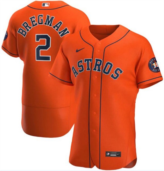 Houston Astros #2 Alex Bregman Orange Flex Base Stitched Jersey - Zenithce