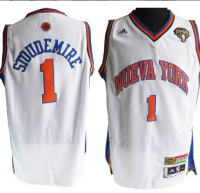 New York Knicks #1 Amare Stoudemire Latin Nights Revolution 30 Swingman White Jersey - Zenithce