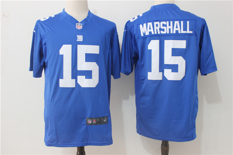 New York Giants #15 Brandon Marshall Nike Royal Stitched Game Jersey - Zenithce