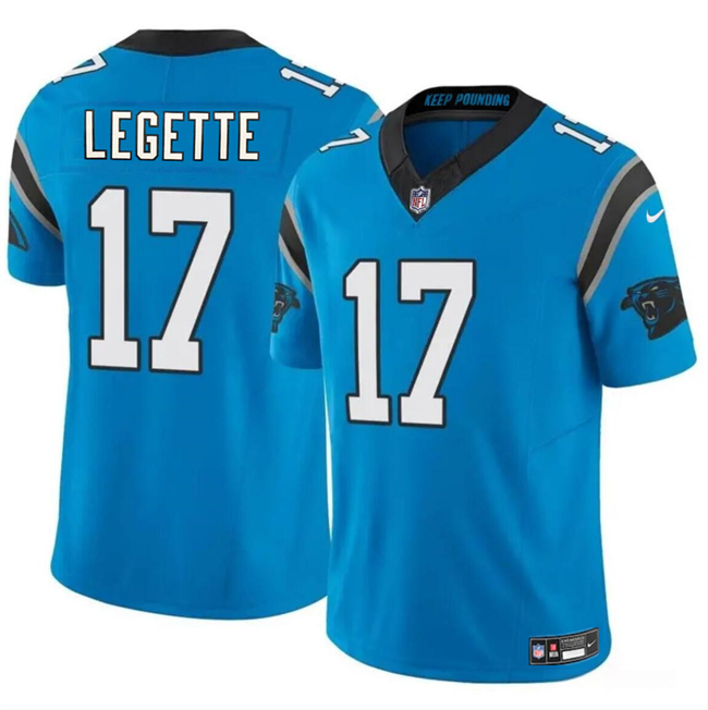 Carolina Panthers #17 Xavier Legette Blue 2024 Draft F.U.S.E. Vapor Limited Stitched Jersey - Zenithce