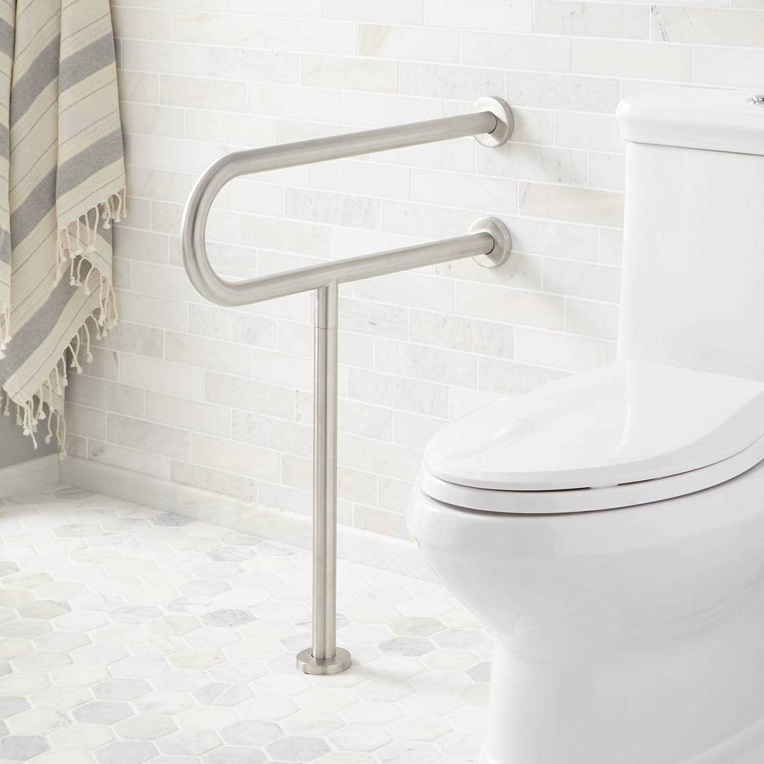 Signature Hardware Pickens U-Shape Grab Bar with Leg Support - Zenithce