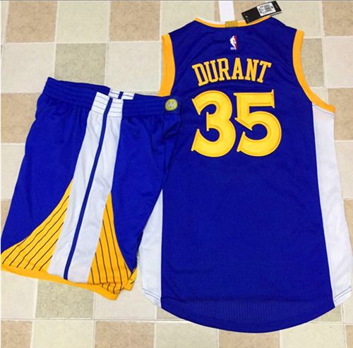 Warriors #35 Kevin Durant Blue A Set Stitched Jersey - Zenithce