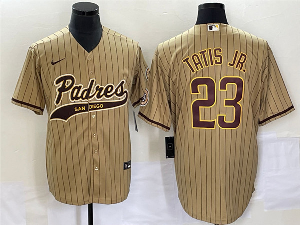 San Diego Padres #23 Fernando Tatis Jr. Tan Cool Base Stitched Jersey - Zenithce