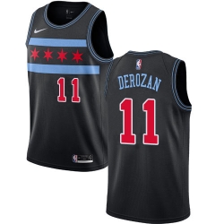Chicago Bulls 11 Demar Derozan Black Swingman City Edition Jersey - Zenithce