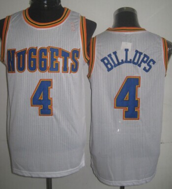 Denver Nuggets #4 Chauncey Billups White Swingman Throwback Jersey - Zenithce