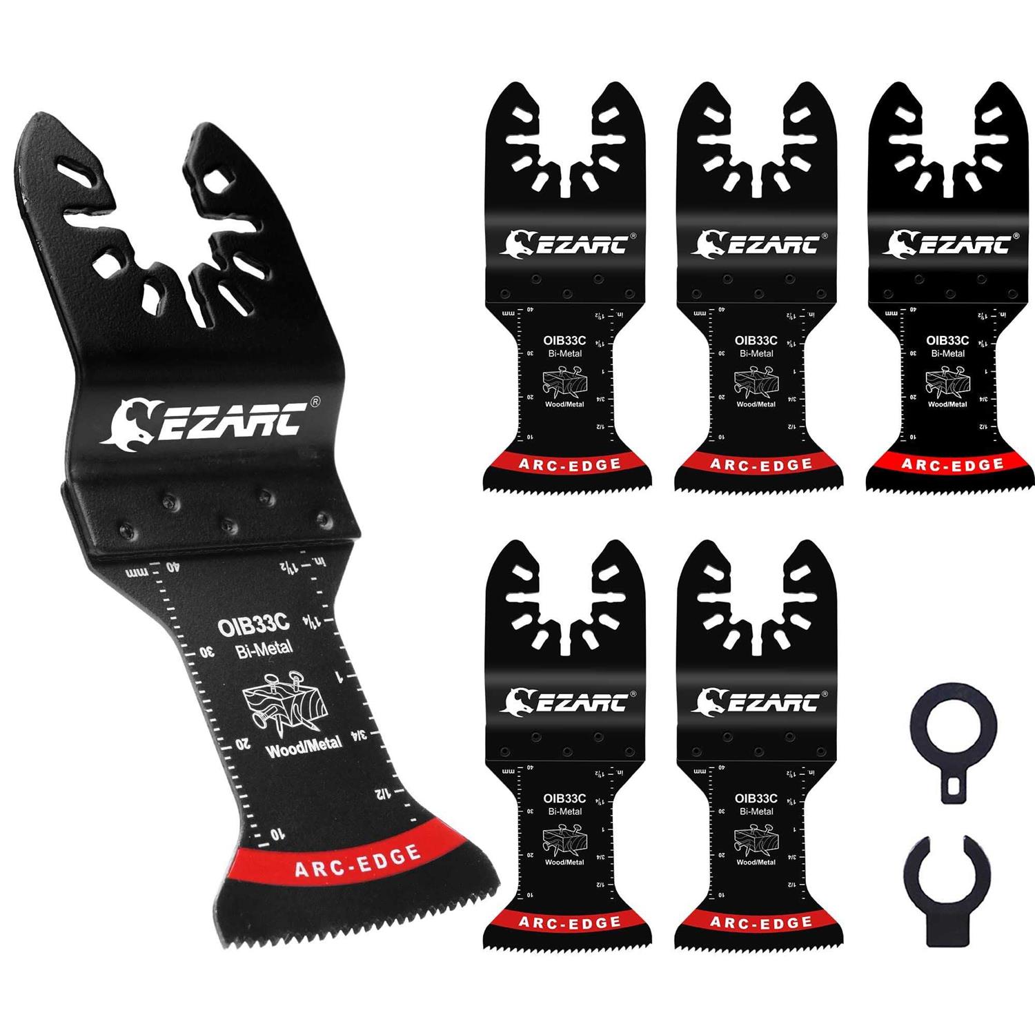 EZARC Tools 1-1/4 in. Arc Edge Bi-Mteal Oscillating Multitool Blades for General Purpose,OlB33C - Zenithce