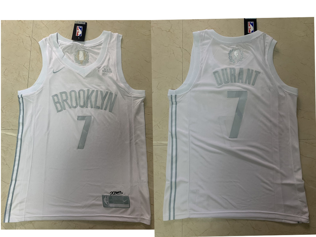 Brooklyn Nets #7 Kevin Durant White 2020 MVP Swingman Stitched Jersey - Zenithce
