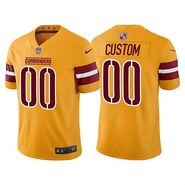 Washington Commanders Active Player Custom Gold Vapor Untouchable Stitched Jersey - Zenithce