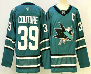 San Jose Sharks #39 Logan Couture Teal Authentic Jersey - Zenithce