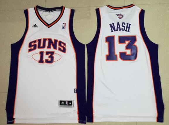 Phoenix Suns #13 Steve Nash White Stitched Adidas Revolution 30 Swingman Jersey - Zenithce