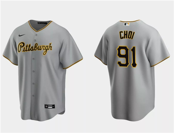 Pittsburgh Pirates #91 Ji Man Choi Gray Cool Base Stitched Jersey - Zenithce