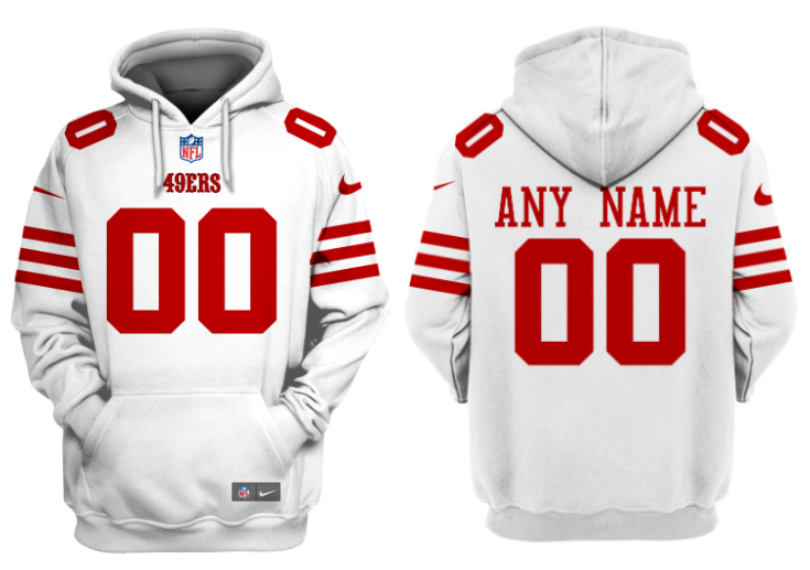San Francisco 49ers Active Player Custom White Alternate Pullover Hoodie - Zenithce