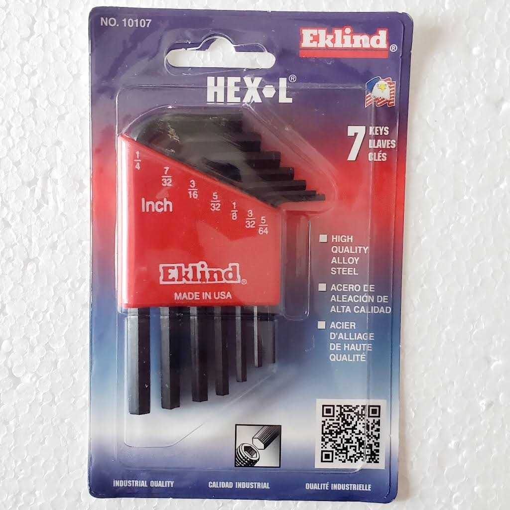 Eklind Short & Long Arm Hex-L Key Set 18 Piece 10018 - Zenithce