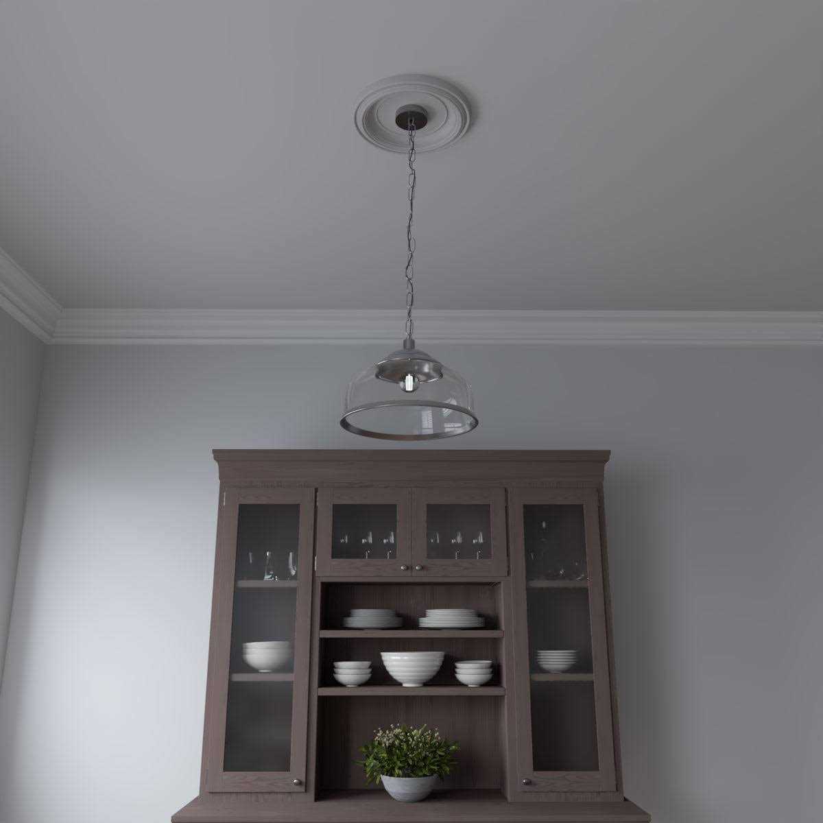 Ekena Millwork 3 1/2ID x 1 Traditional Thermoformed PVC Ceiling Medallion - Zenithce