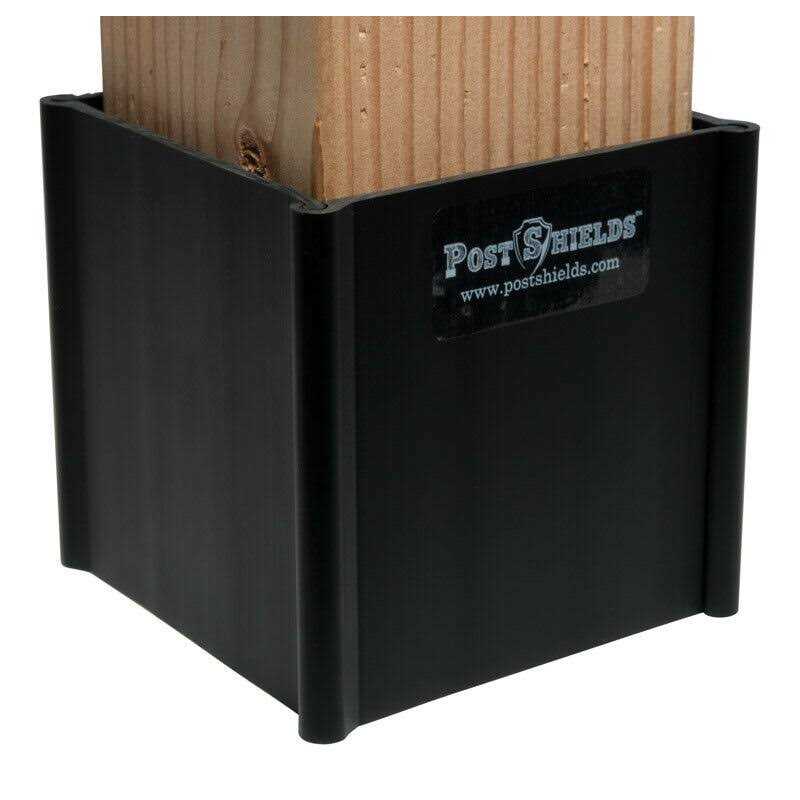 Post Shields 6 in. H x 4 in. W x 4 in. L Plastic Fence Post Protection - Zenithce