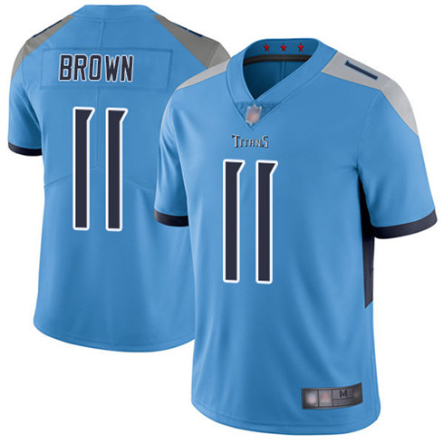 Titans #11 A.J. Brown Blue Vapor Untouchable Limited Stitched Jersey - Zenithce