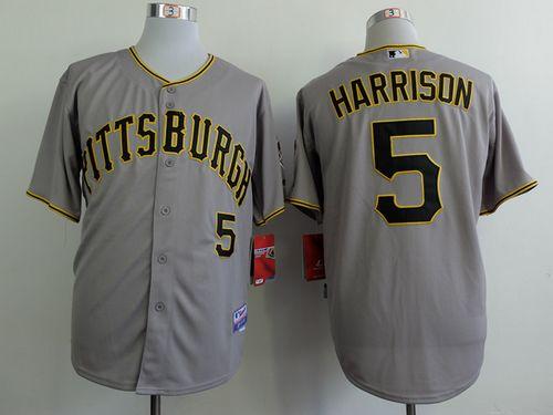 Pirates #5 Josh Harrison Grey Cool Base Stitched Jersey - Zenithce