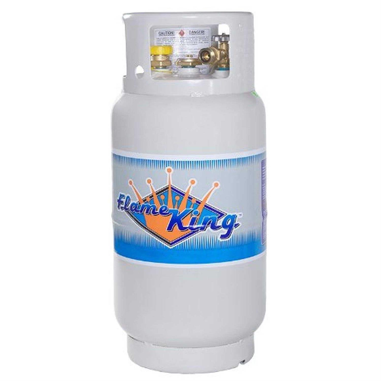 Flame King 33.5lb Aluminum Propane Tank Forklift Cylinder with Gauge - Zenithce