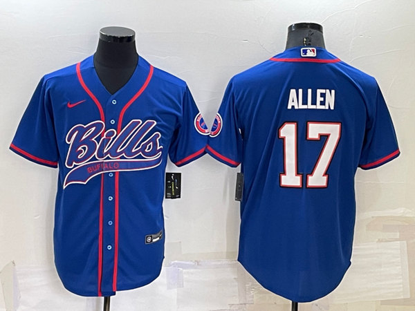 Buffalo Bills #17 Josh Allen Royal Cool Base Stitched Baseball Jersey - Zenithce