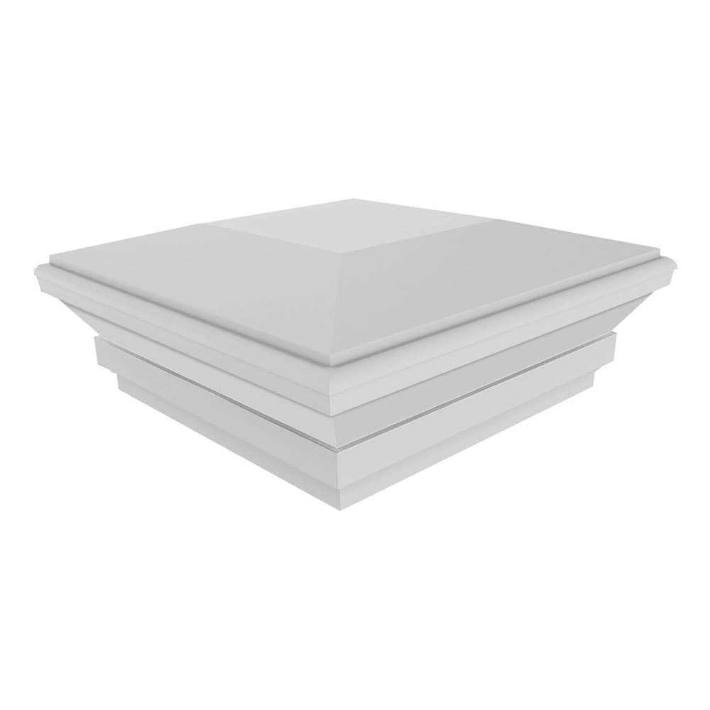 Freedom 5-in W x 5-in L White Vinyl Fence Post Cap 73013955 - Zenithce