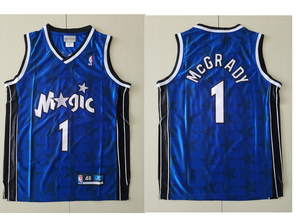 Orlando Magic #1 Tracy McGrady Blue All-Star Hardwood Classics Soul Swingman Throwback Jersey - Zenithce