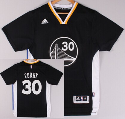 Golden State Warriors #30 Stephen Curry Revolution 30 Swingman 2014 New Black Short-Sleeved Jersey - Zenithce