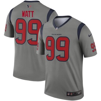 Houston Texans #99 J.J. Watt Gray Inverted Legend Stitched Jersey - Zenithce