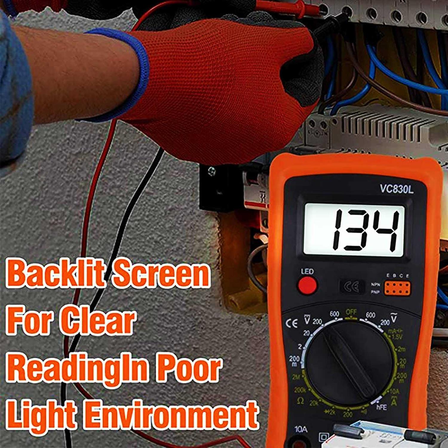 Digital Multimeter Multimeter with AC DC Voltmeter & Ohm Volt Amp Tester - Zenithce