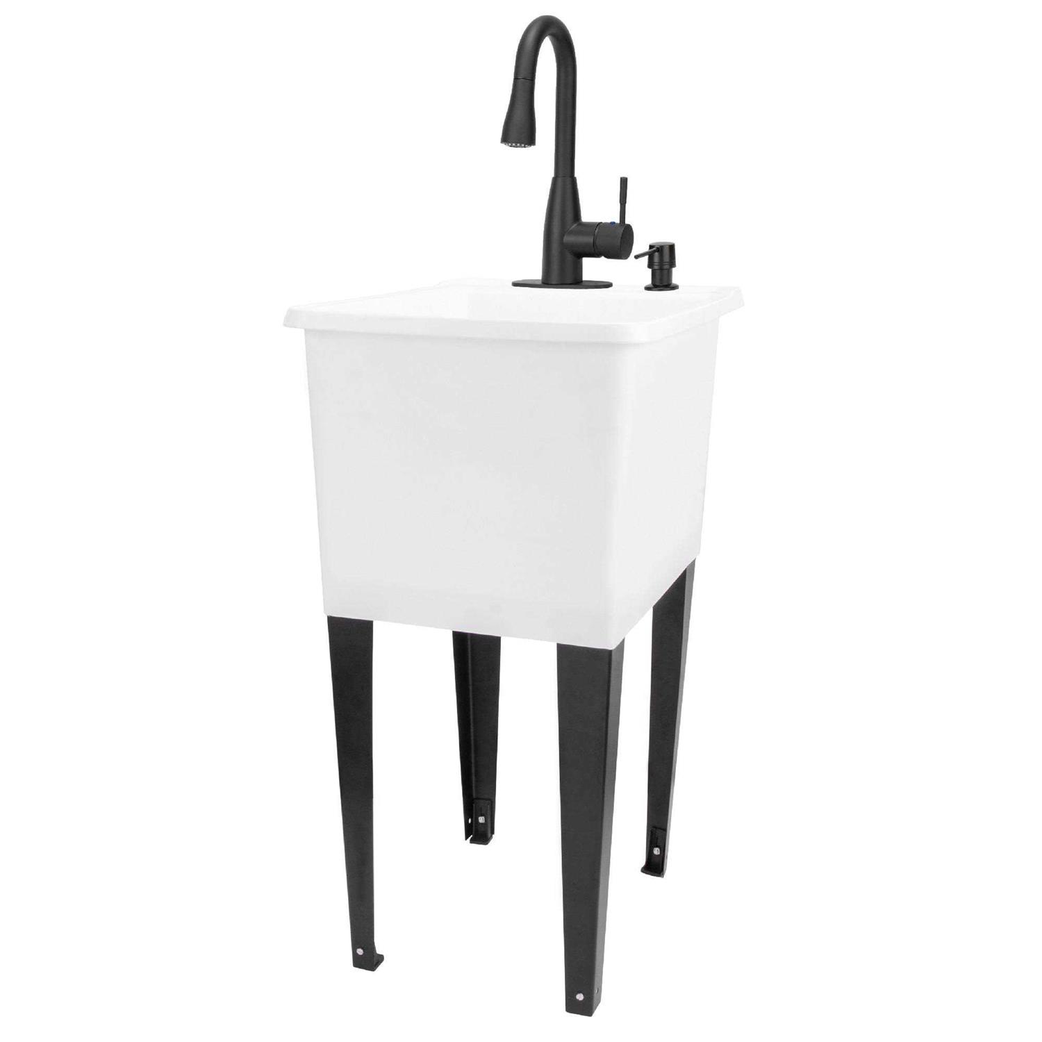 Tehila Space Saver 16 Gallon Utility Sink Faucet - Zenithce