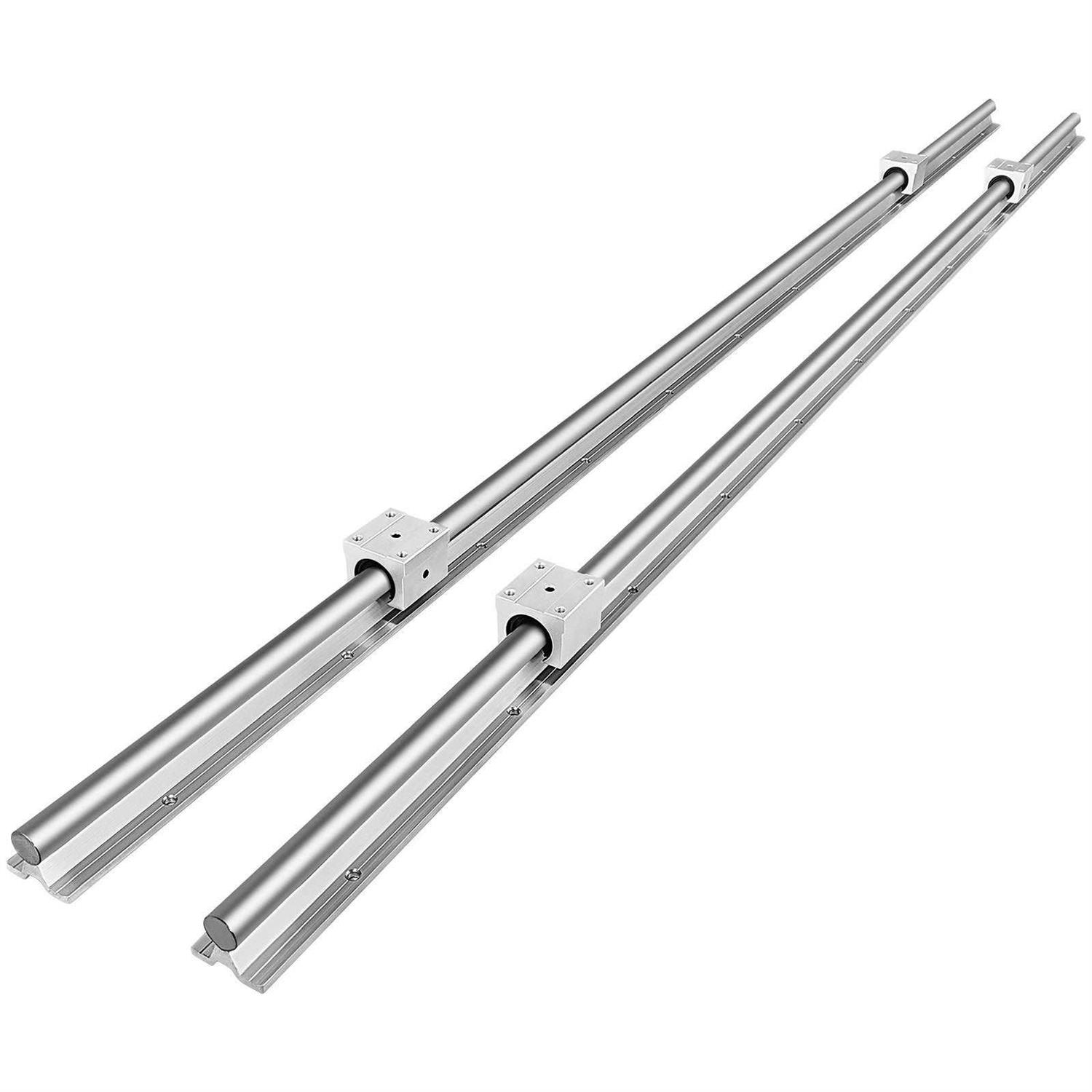VEVOR Linear Rail Set, SBR20 2 PCS SBR20 4 PCS SBR20UU Slide Blocks, Linear - Zenithce