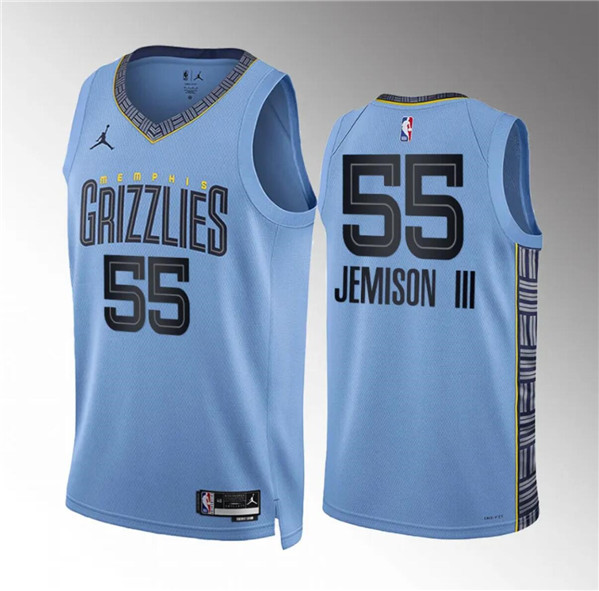 Memphis Grizzlies #55 Trey Jemison Iii Blue Statement Edition Stitched Jersey - Zenithce