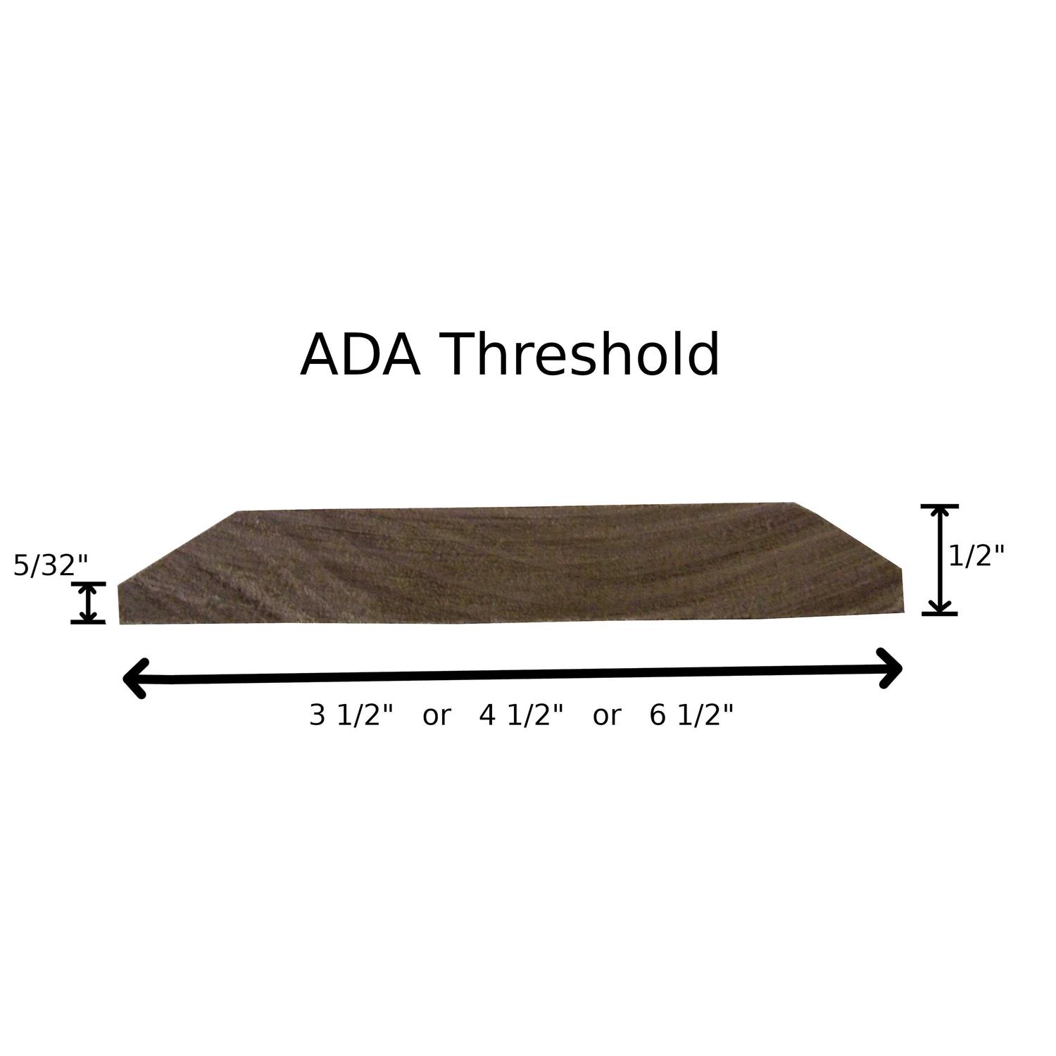 Hartford Building Products ADA 1/2 inch Solid Hardwood Interior Threshold in Red Oak - Zenithce