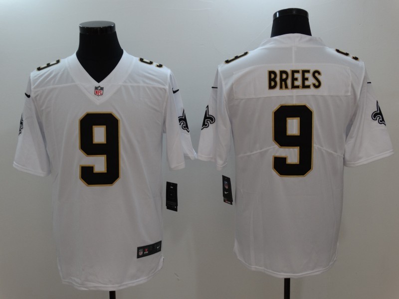New Orleans Saints #9 Drew Brees Nike White Vapor Untouchable Limited Stitched Jersey - Zenithce