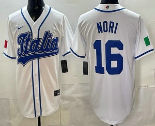 Italy #16 Dante Nori White 2026 World Classic Cool Base Jersey - Zenithce