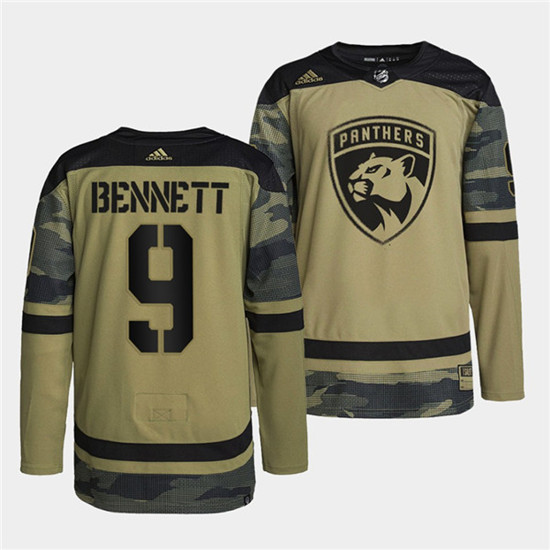 Florida Panthers #9 Sam Bennett 2022 Camo Military Appreciation Night Stitched Jersey - Zenithce
