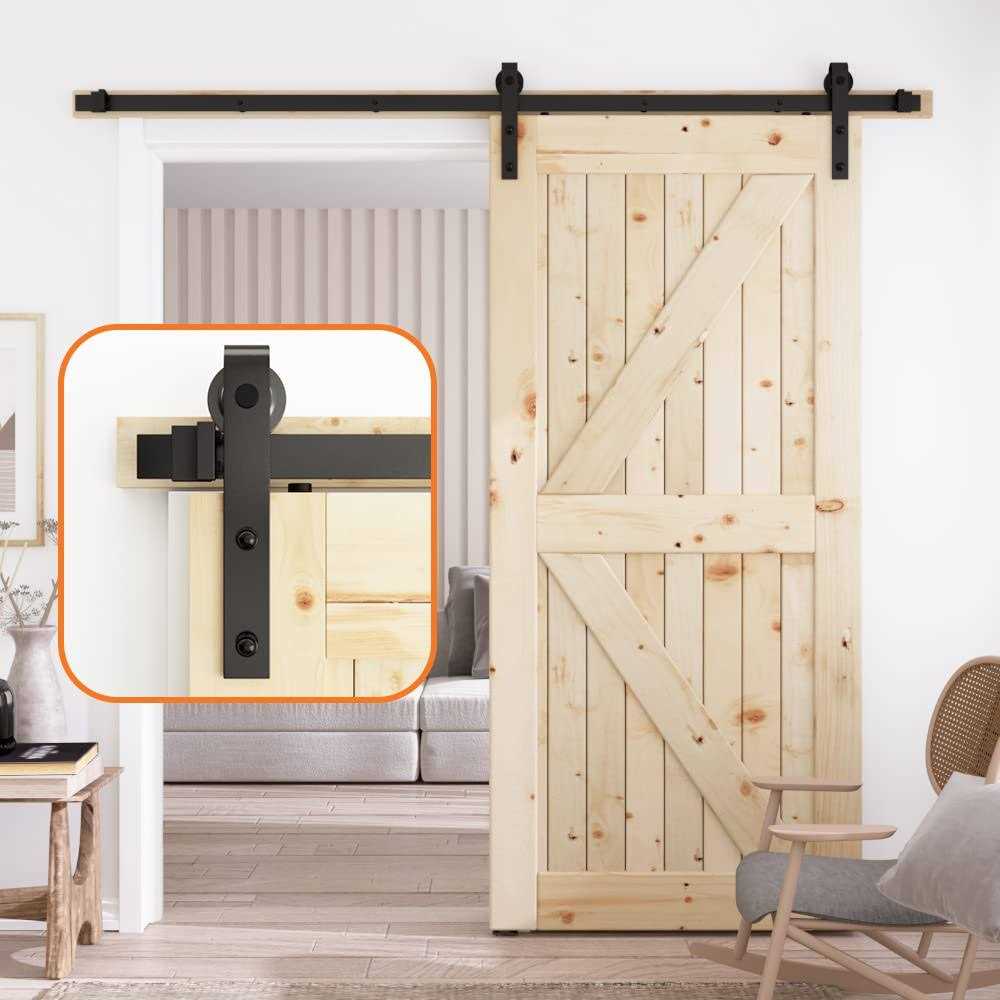 skysen Single Door Cabinet Sliding Barn Door Hardware Kit Super Mini Sliding Door Hardware for Wardrobe Cabinet TV Stand - Zenithce