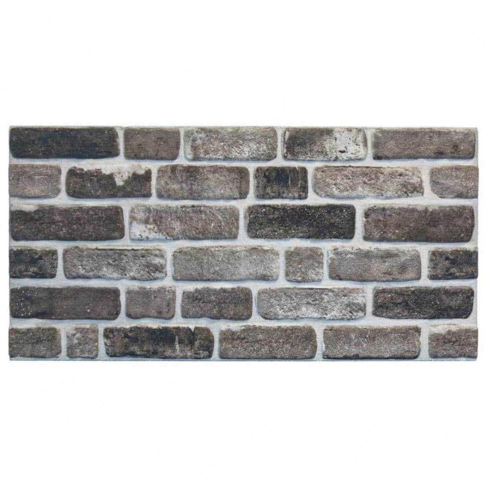 Dundee Deco 3D Wall Panels Brick Effect Cladding Brown Grey Stone Look Wall Paneling - Zenithce
