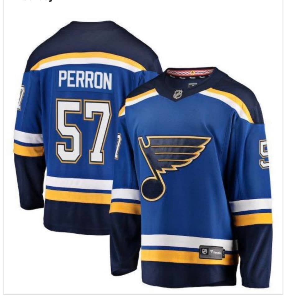 St. Louis Blues #57 David Perron Blue Stitched Jersey - Zenithce