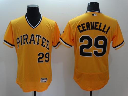 Pirates #29 Francisco Cervelli Gold Flexbase Authentic Collection Cooperstown Stitched Jersey - Zenithce