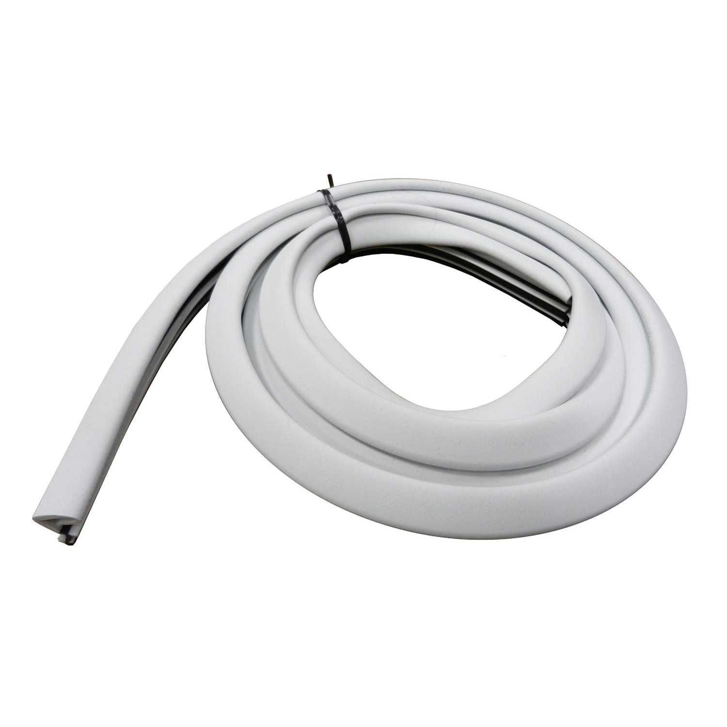 M-D L-Shaped Door Bottom with Vinyl Fins White - Zenithce