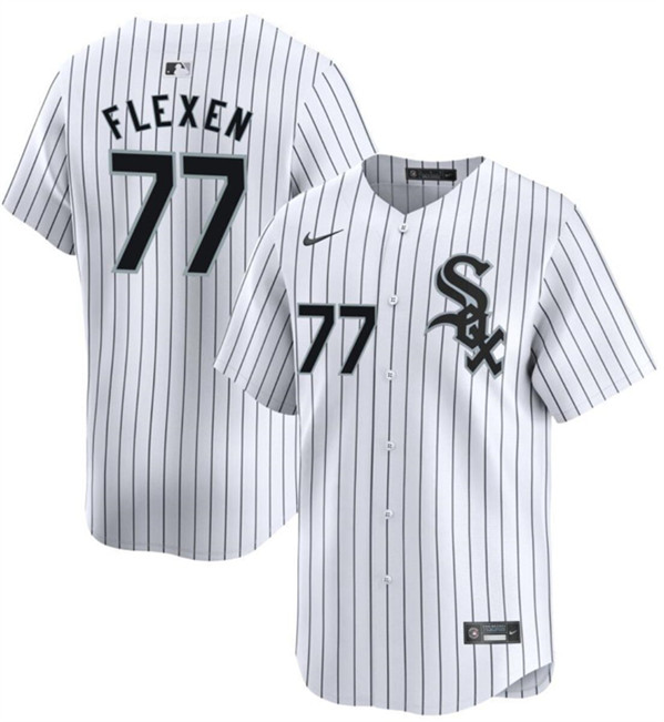 Chicago White Sox #77 Chris Flexen White Home Limited Stitched Jersey - Zenithce