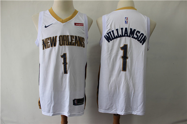 Pelicans 1 Zion Williamson White Swingman Jersey - Zenithce