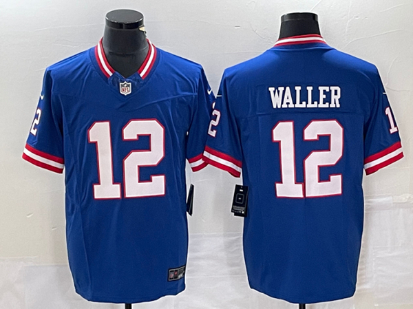 New York Giants #12 Darren Waller Blue Classic 2023 F.U.S.E. Vapor Untouchable Limited Stitched Jersey - Zenithce