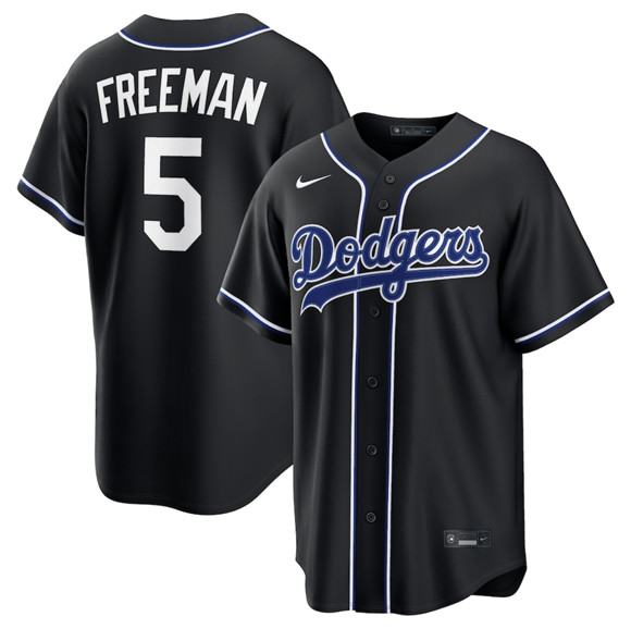 Los Angeles Dodgers #5 Freddie Freeman 2026 Black Out Stitched Jersey - Zenithce