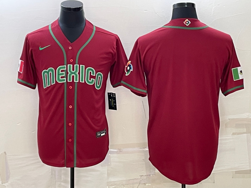 Mexico Blank 2023 Red World With Patch Classic Stitched Jersey - Zenithce