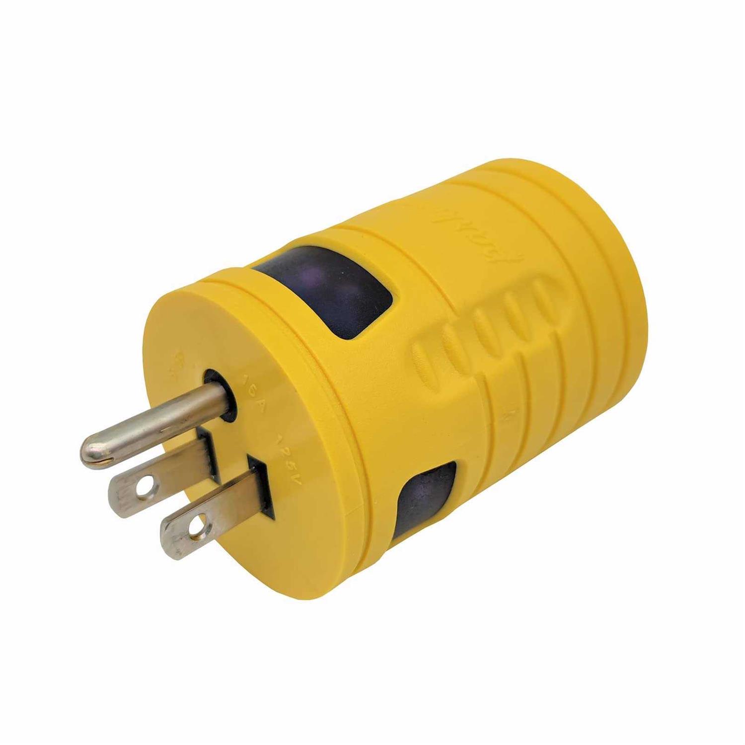 Parkworld 691685 Shore Power Adapter Household 15A 5-15 Plug to RV Twist Lock 30A Socket L5-30 Receptacle with Locking Ring - Zenithce