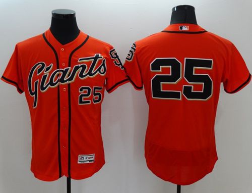 Giants #25 Barry Bonds Orange Flexbase Authentic Collection Stitched Jersey - Zenithce