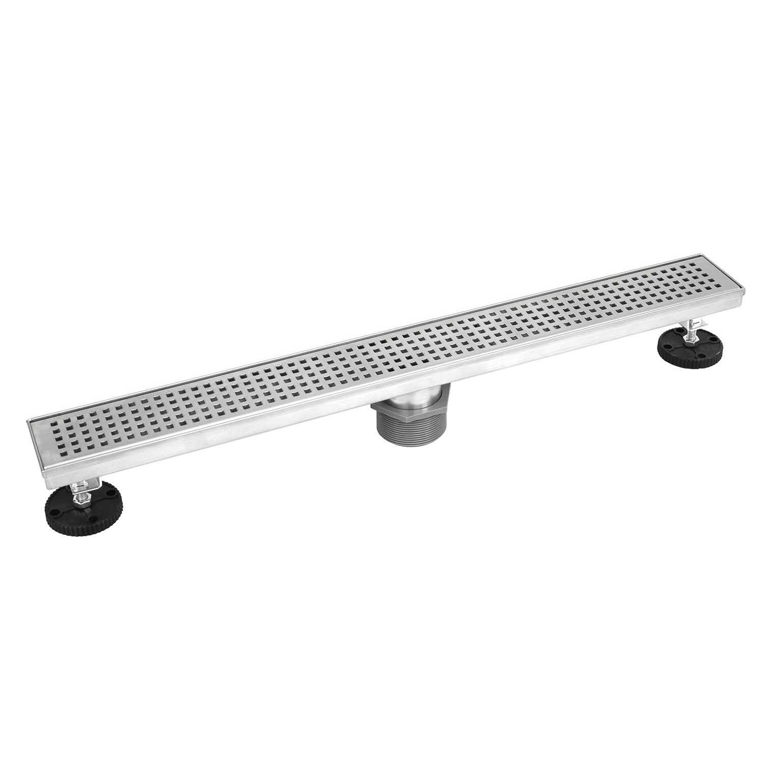 eModernDecor Shower Linear Drain Brushed 304 Stainless Steel Pattern Grate - Zenithce